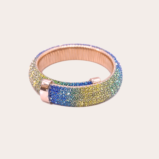 Groene blauwe armband steentjes