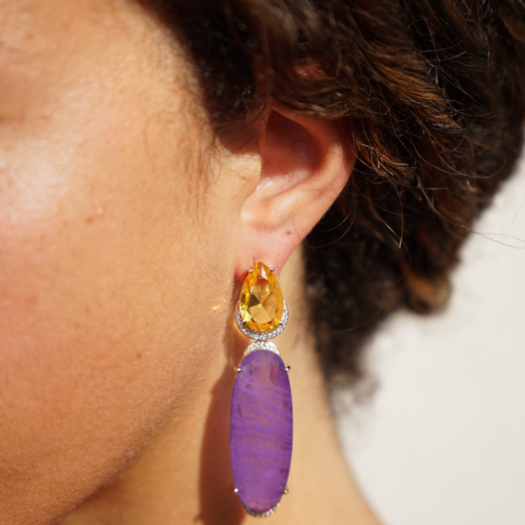 Aura eterna - Boucles d'oreilles ovales classiques - gold plated