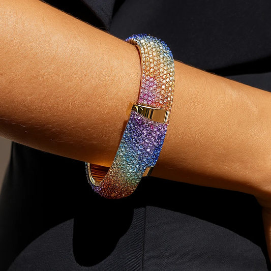 Regenboog armband steentjes