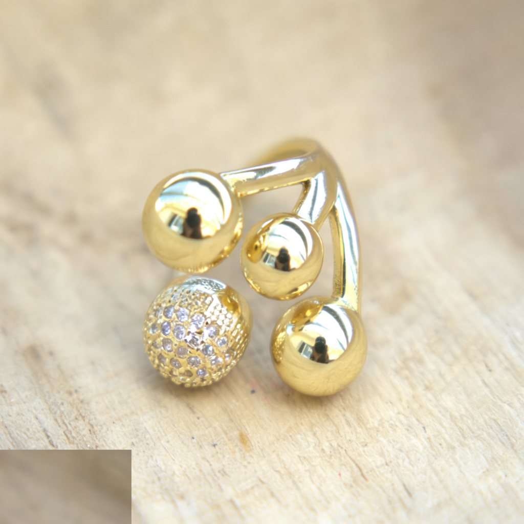 Stellar ring - adjustable size - gold plated / silver plated