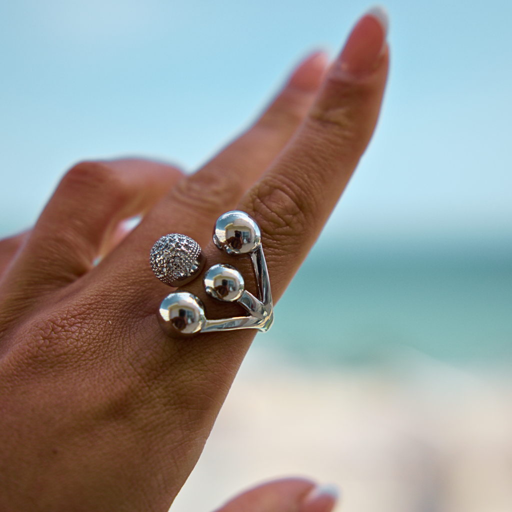 Stellar ring - adjustable size - gold plated / silver plated