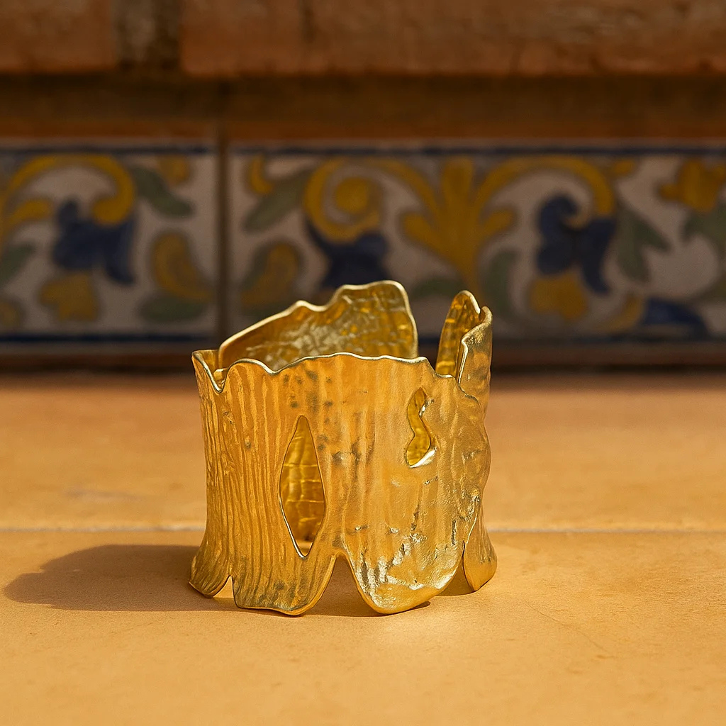 Brede gouden armband