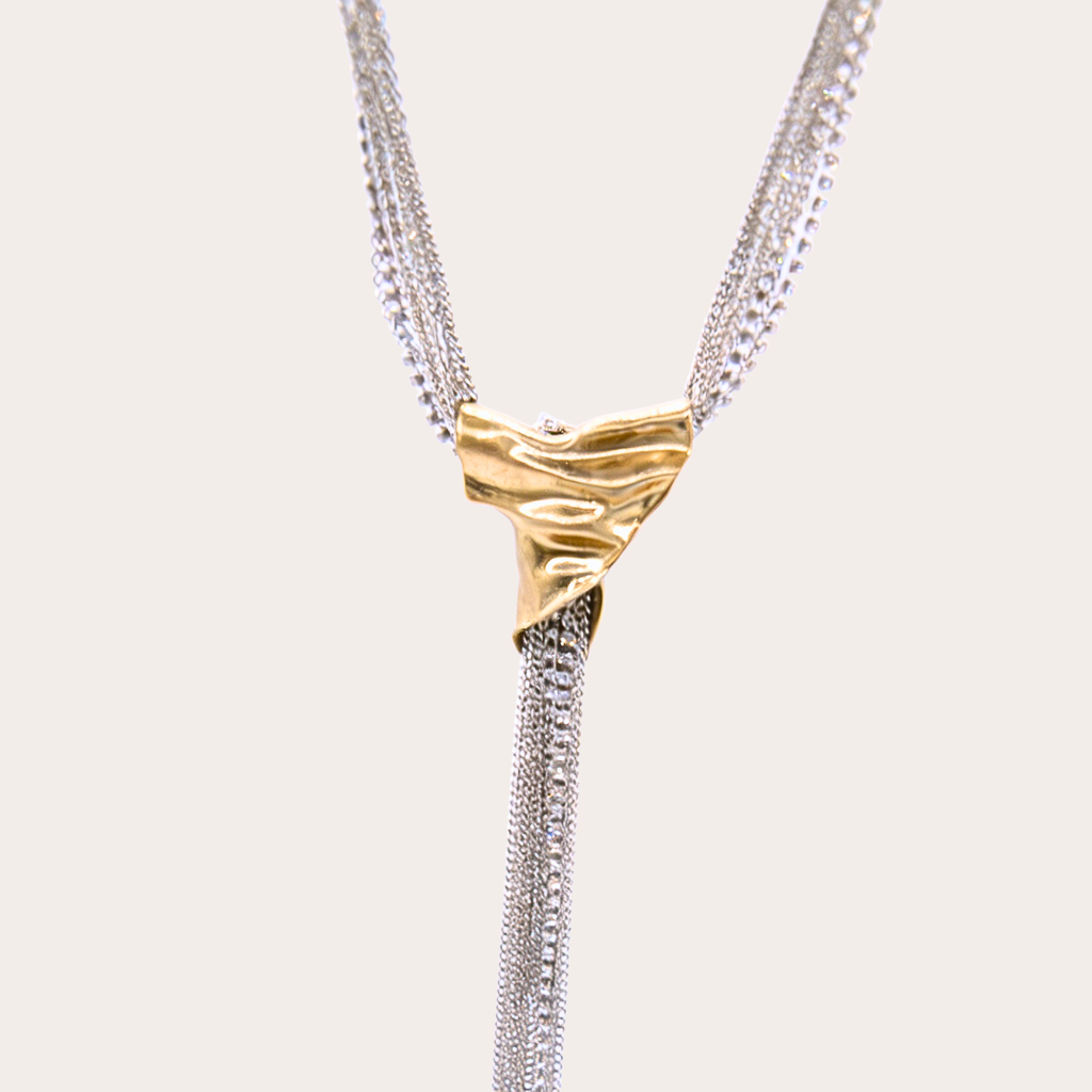 Lange zilveren ketting