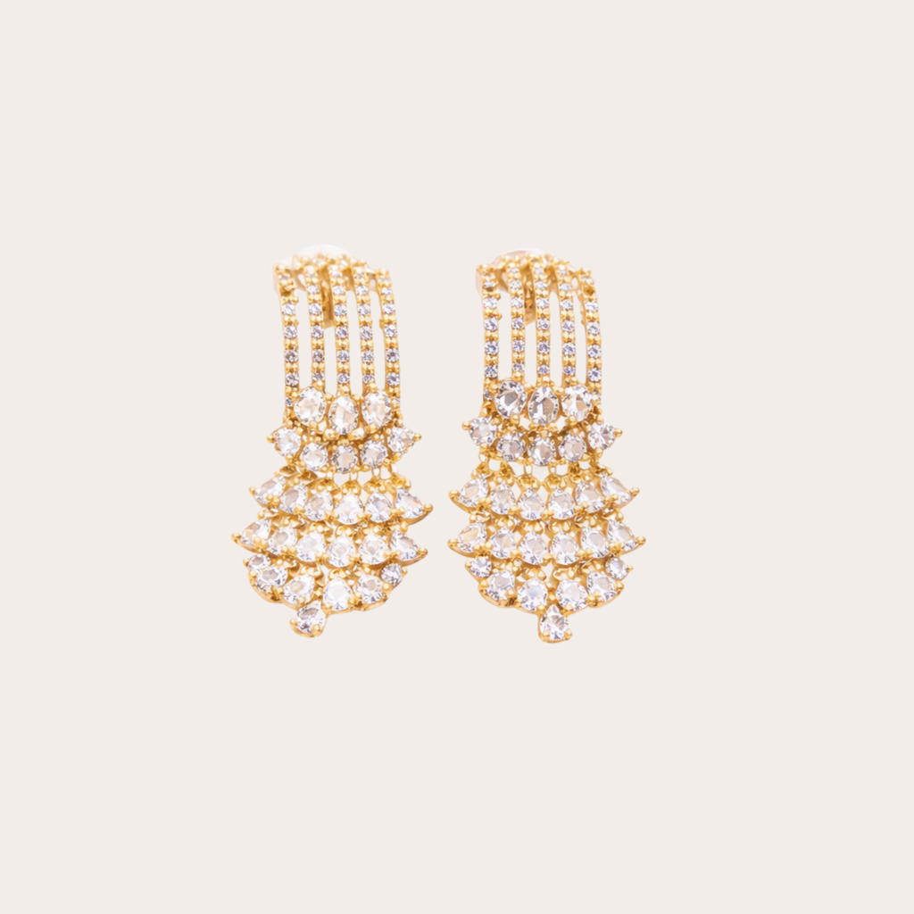 Supernova - Rhinestone drop earrings