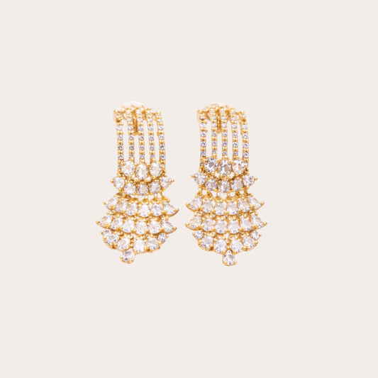Supernova - Rhinestone drop earrings