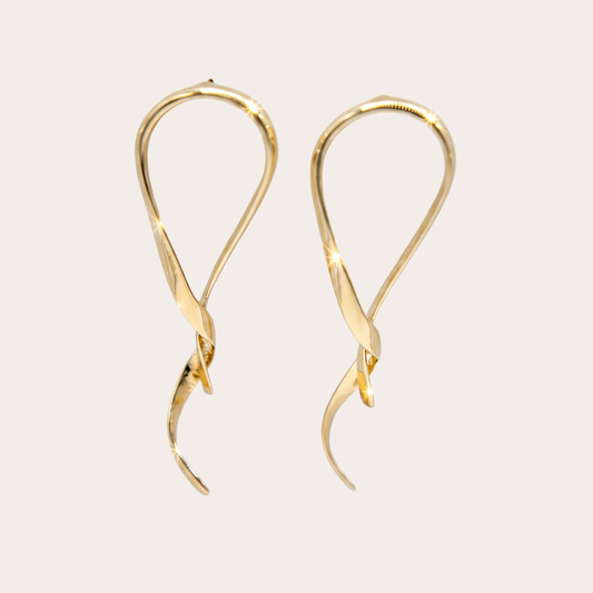 Golden loop earrings