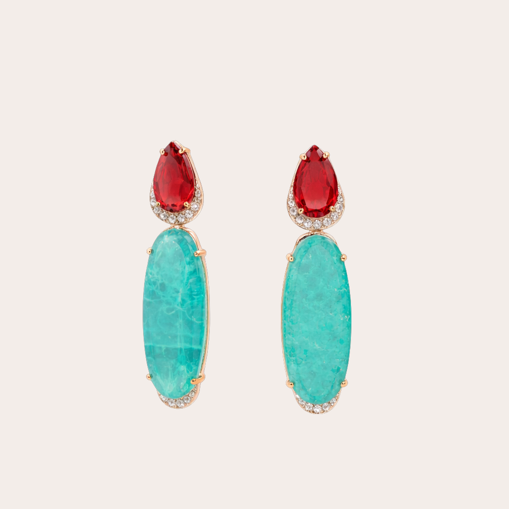 Aura eterna - Boucles d'oreilles ovales classiques - gold plated