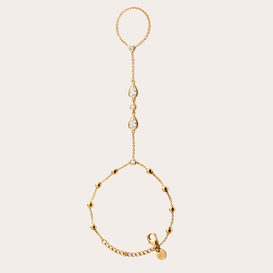 Astra – gold hand chain with crystals – Wear Celestials