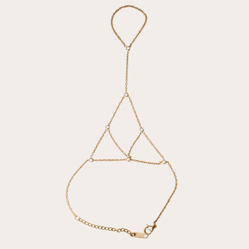 Constella – minimal gold hand chain with spheres – Wear Celestials