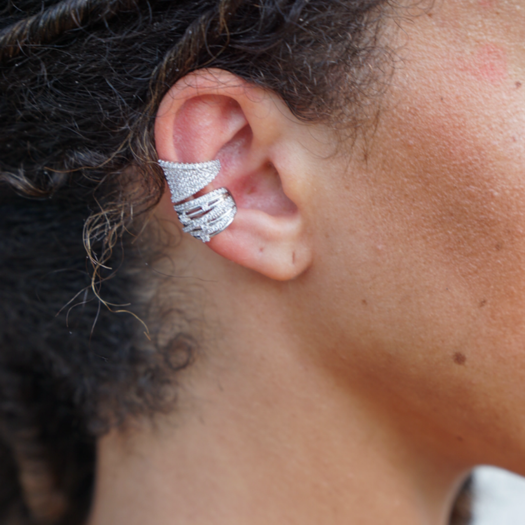 Cuff Combo – ear cuff set Triana and Destello with crystals – detail 10 – Wear Celestials