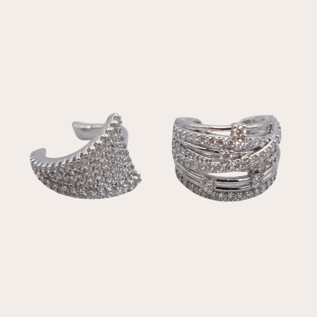 Cuff Combo – ear cuff set Triana and Destello with crystals – detail 6 – Wear Celestials
