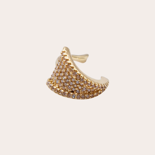 Triana – ear cuff triangulaire en cristaux, or et argent – Wear Celestials