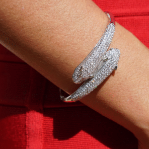 Zilveren panter armband