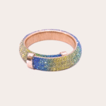 Groene blauwe armband steentjes