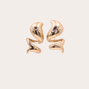 Gouden twist oorbellen