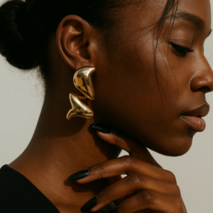 Gouden twist oorbellen