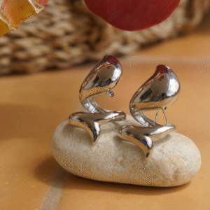 Zilveren spiraal oorbellen