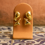 Gouden twist oorbellen