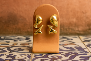 Gouden twist oorbellen