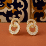 dubbele cirkel oorbellen kristal goud zilver