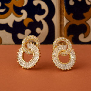 Gouden infinity oorbellen