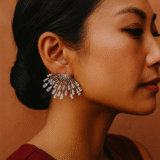 Zilveren feestelijke oorbellen