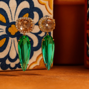 Chique groene oorbellen