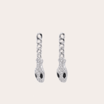 Zilveren slangenoorbellen