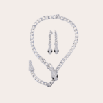 Zilveren slangen sieradenset