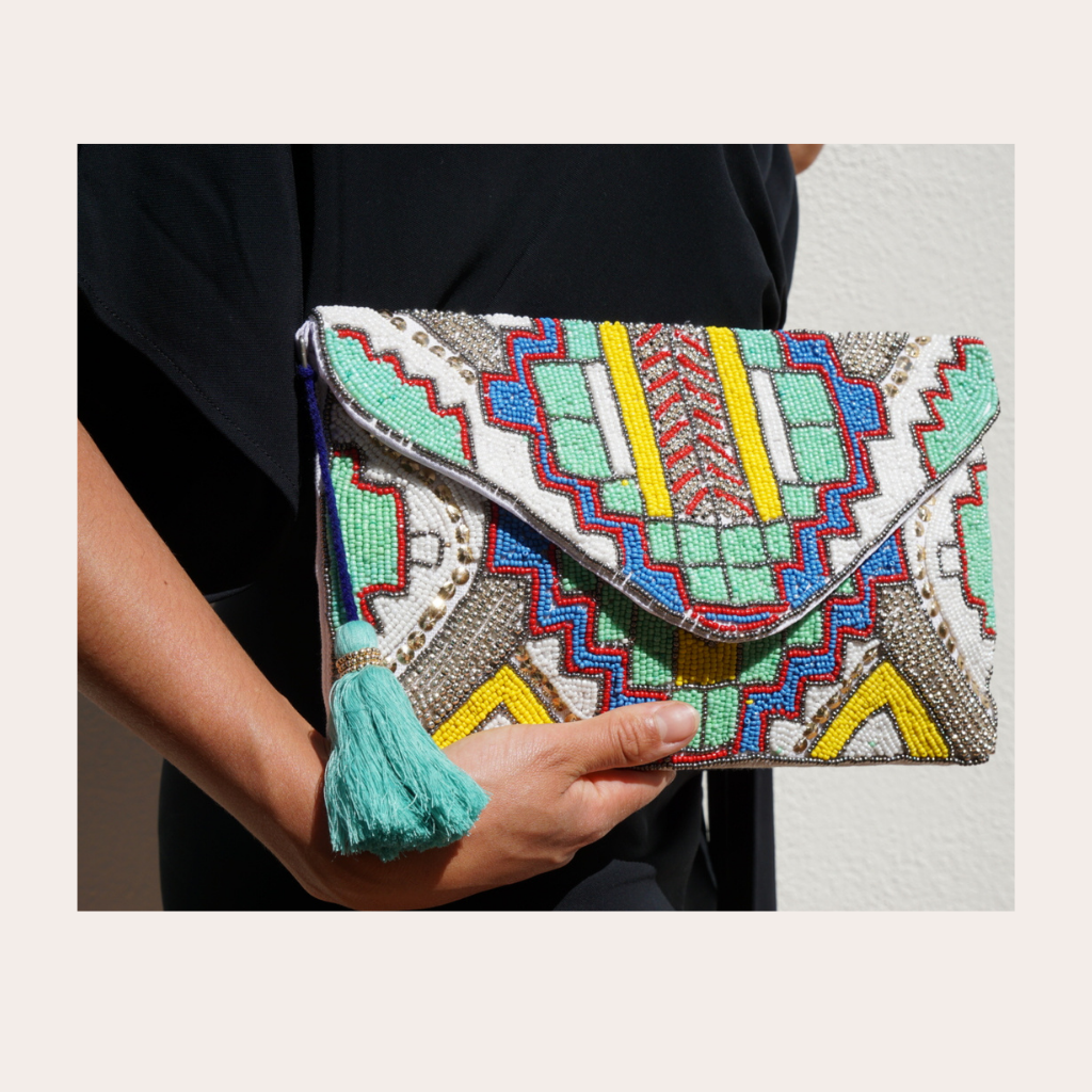 Ibiza tas wit en groen