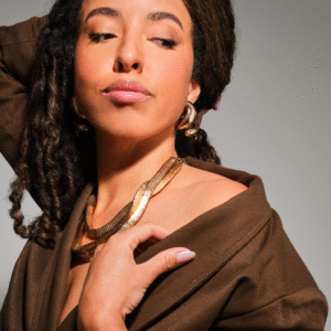 Gouden ketting breed