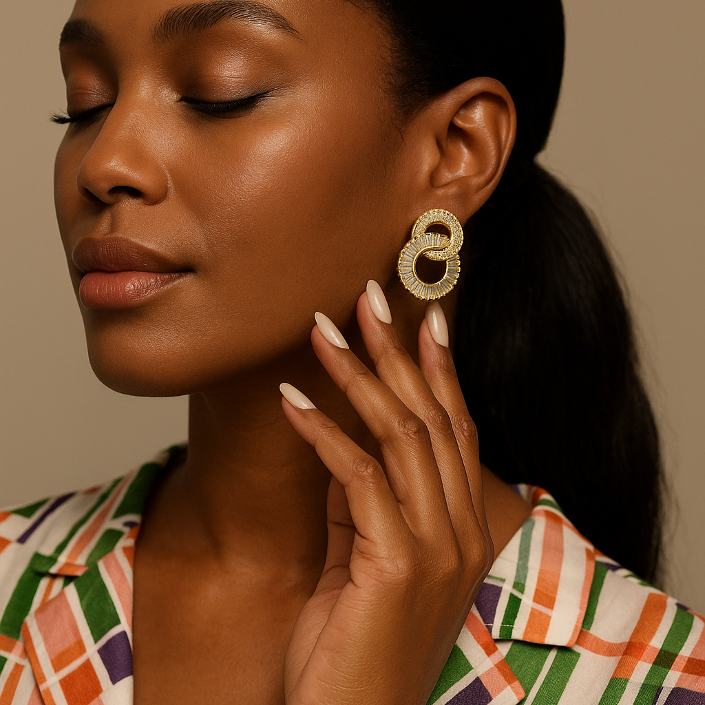 Gouden infinity oorbellen