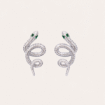 Zilveren slang oorbellen