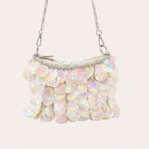 Witte handtas pailletten