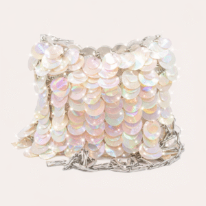 Witte handtas pailletten