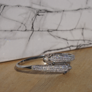 Zilveren panter armband