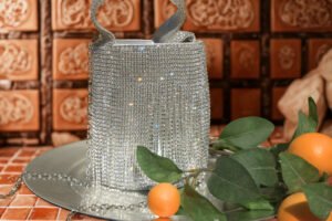 Glitter handtas - avondtas met glitters en franjes