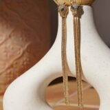 Lange oorbellen panter