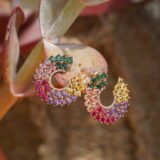 kristallen regenboog oorbellen