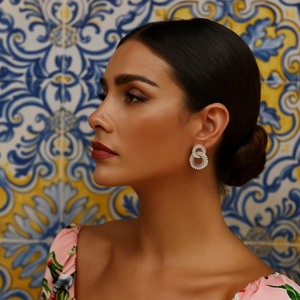 Zilveren infinity oorbellen