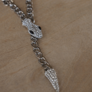 Zilveren slangen ketting