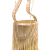 Gouden tas, gouden clutch met steentjes