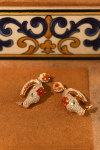 Gouden draak oorbellen