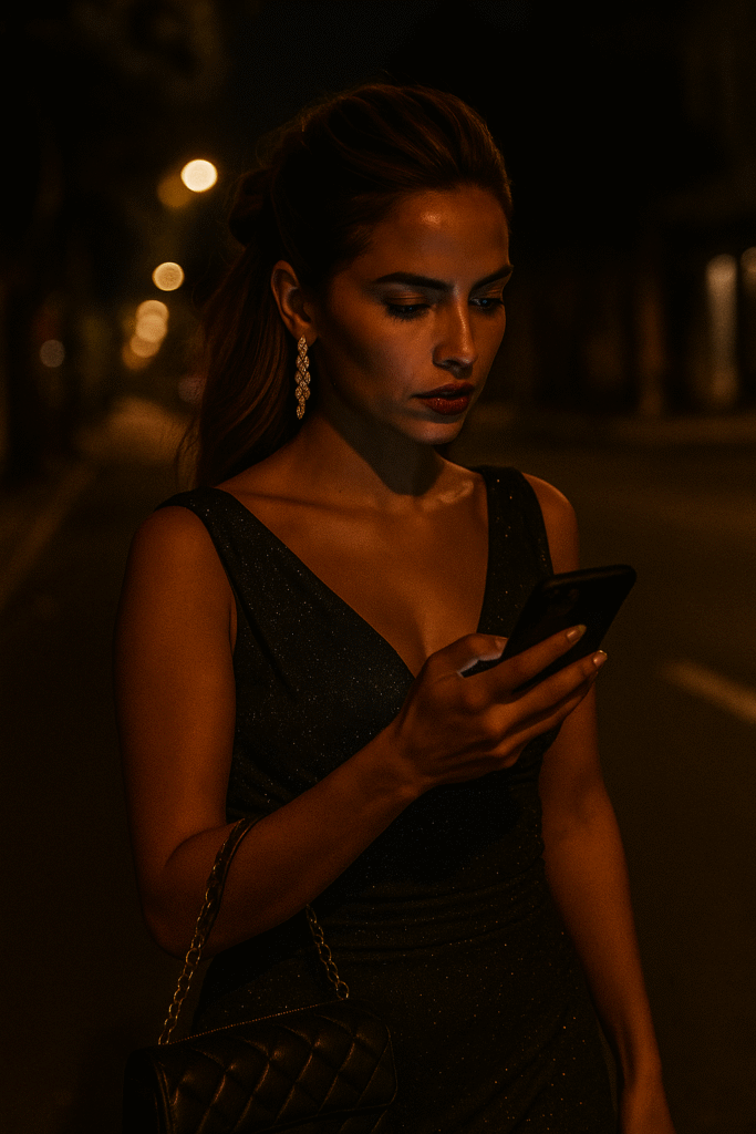 Women looking on her phone - wear celestials toolkit