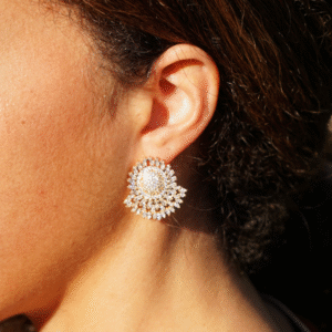 Sunburst earrings gold