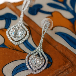 Zilveren oorbellen bruiloft