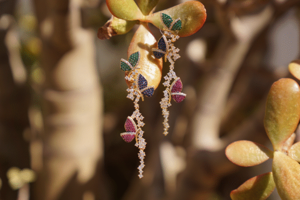 Long butterfly earrings