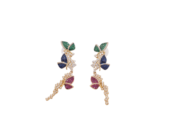 Lange vlinder oorbellen