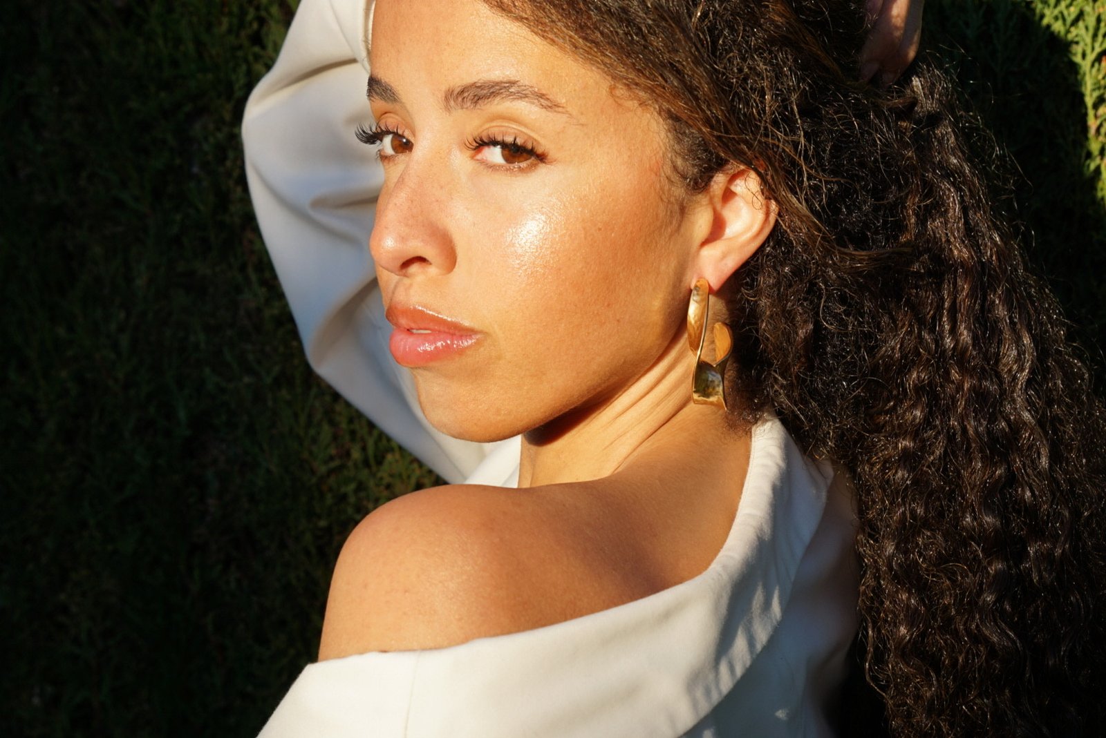 Wear Celestials, golden earrings