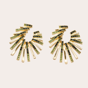 Gouden waaier oorbellen